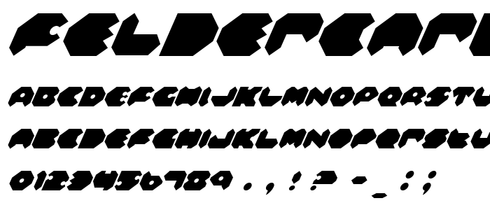 Feldercarb Italic font